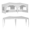 10 x 20 ft Heavy Duty Awning Canopy Pop Up Gazebo Marquee Party Wedding Event Tent with 6 Removable Sidewalls & Carry Bag - White