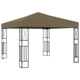 Gazebo 118.1"x118.1" Taupe Fabric - Taupe