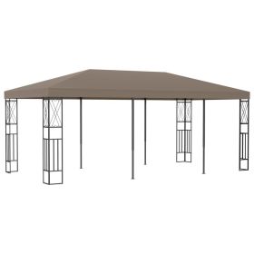 Gazebo 236.2"x118.1" Taupe Fabric - Taupe
