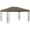Gazebo 118.1"x157.5" Taupe Fabric - Taupe