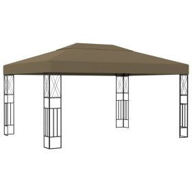 Gazebo 118.1"x157.5" Taupe Fabric - Taupe