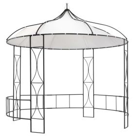Gazebo 118.1"x114.2" White Round - White