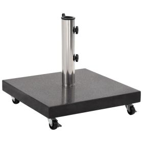 Parasol Base Granite 66.1 lb Square Black - Black