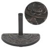 Parasol Base Resin Half Round Bronze 19.8 lbs - Brown