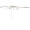 Garden Pergola Antique Brown 19.7'x9.8'x8.2' Iron - Brown