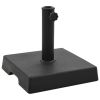 Parasol Base Square Polyresin 17.6 lb Black - Black