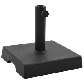 Parasol Base Square Polyresin 17.6 lb Black - Black