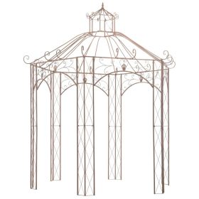 Garden Pavilion Antique Brown 9.8' Iron - Brown