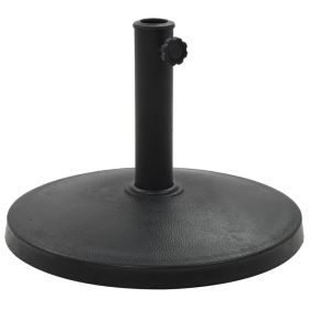 Parasol Base Round Polyresin 22 lb Black - Black