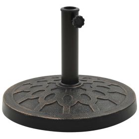 Parasol Base Round Polyresin 28.7 lb Bronze - Grey