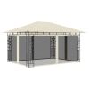 Gazebo with Mosquito Net 13.1'x9.8'x9' Cream 0.6 oz/ft² - Cream