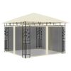 Gazebo with Mosquito Net 9.8'x9.8'x9' Cream 0.6 oz/ft² - Cream