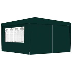 Professional Party Tent with Side Walls 13.1'x13.1' Green 0.3 oz/ft² - Green