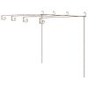 Garden Pergola Antique Brown 13.1'x9.8'x8.2' Iron - Brown