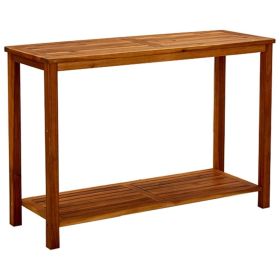 Patio Console Table 43.3"x15.7"x29.5" Solid Acacia Wood