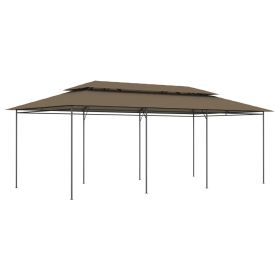 Gazebo 236.2"x117.3"x106.3" Taupe 0.6 oz/ft² - Taupe