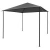 Gazebo 9.8'x9.8' Anthracite Fabric and Steel 0.6 oz/ft² - Anthracite
