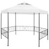 Garden Gazebo 127.2"x108.3"x104.3" White 0.6 oz/ft² - White