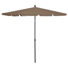 Garden Parasol with Pole 82.7"x55.1" Taupe - Taupe