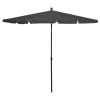 Garden Parasol with Pole 82.7"x55.1" Anthracite - Anthracite
