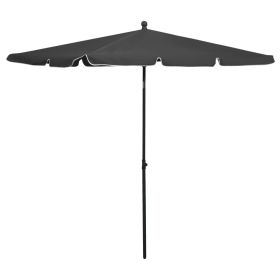 Garden Parasol with Pole 82.7"x55.1" Anthracite - Anthracite
