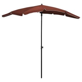 Garden Parasol with Pole 78.7"x51.2" Terracotta - Orange