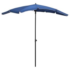 Garden Parasol with Pole 78.7"x51.2" Azure Blue - Blue