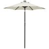 Parasol with LED Lights Sand 78.7"x83.1" Aluminum - Sand