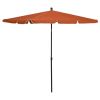 Garden Parasol with Pole 82.7"x55.1" Terracotta - Orange