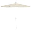 Garden Parasol with Pole 82.7"x55.1" Sand - Cream