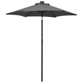 Parasol with LED Lights Anthracite 78.7"x83.1" Aluminum - Anthracite