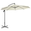 Cantilever Umbrella with Steel Pole 118.1" Sand - Beige