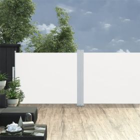 Retractable Side Awning Cream 55.1"x393.7" - Cream