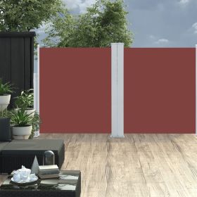 Retractable Side Awning Brown 55.1"x236.2" - Brown