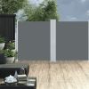Retractable Side Awning Anthracite 55.1"x236.2" - Anthracite