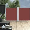 Retractable Side Awning Brown 47.2"x236.2" - Brown
