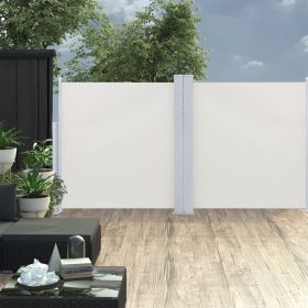 Retractable Side Awning Cream 47.2"x236.2" - Cream