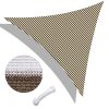 25' x 25' x 25' Triangle Sun Shade Sail/ Coffee+White - LA01