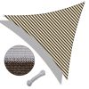 22' x 22' x 22' Triangle Sun Shade Sail/ Coffee+White - LA01