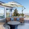 Outdoor beach umbrella/Cantilever Umbrella (Swiship-Ship)(Prohibited by WalMart) - Beige