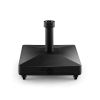 Outdoor Fillable Umbrella Base Stand with Lockable Universal Wheels - Black - Umbrella Bases