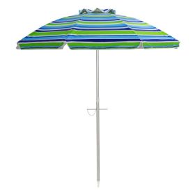 6.5 Feet Beach Umbrella with Carry Bag without Weight Base - Green