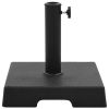 Parasol Base Square Polyresin 17.6 lb Black - Black