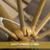 Outdoor beach umbrella (Swiship-Ship)(Prohibited by WalMart) - Brown, Natural Wood Color