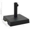 Parasol Base Square Polyresin 17.6 lb Black - Black