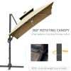Outdoor beach umbrella/Sun Umbrella (Swiship-Ship)(Prohibited by WalMart) - Brown, Natural Wood Color