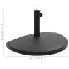 Parasol Base Half Round Polyresin 33.1 lb Black - Black