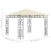 Gazebo with Mosquito Net 9.8'x9.8'x9' Cream 0.6 oz/ft² - Cream