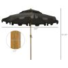 Outdoor beach umbrella/Sun Umbrella (Swiship-Ship)(Prohibited by WalMart) - Dark Gray, Natural Wood Color