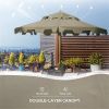Outdoor beach umbrella (Swiship-Ship)(Prohibited by WalMart) - Brown, Natural Wood Color